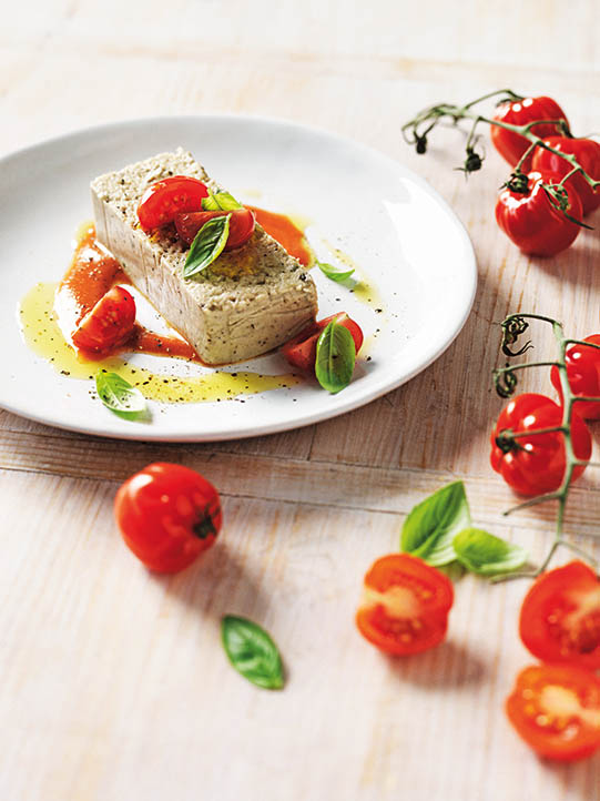  Eggplant Terrine with Tomato Coulis