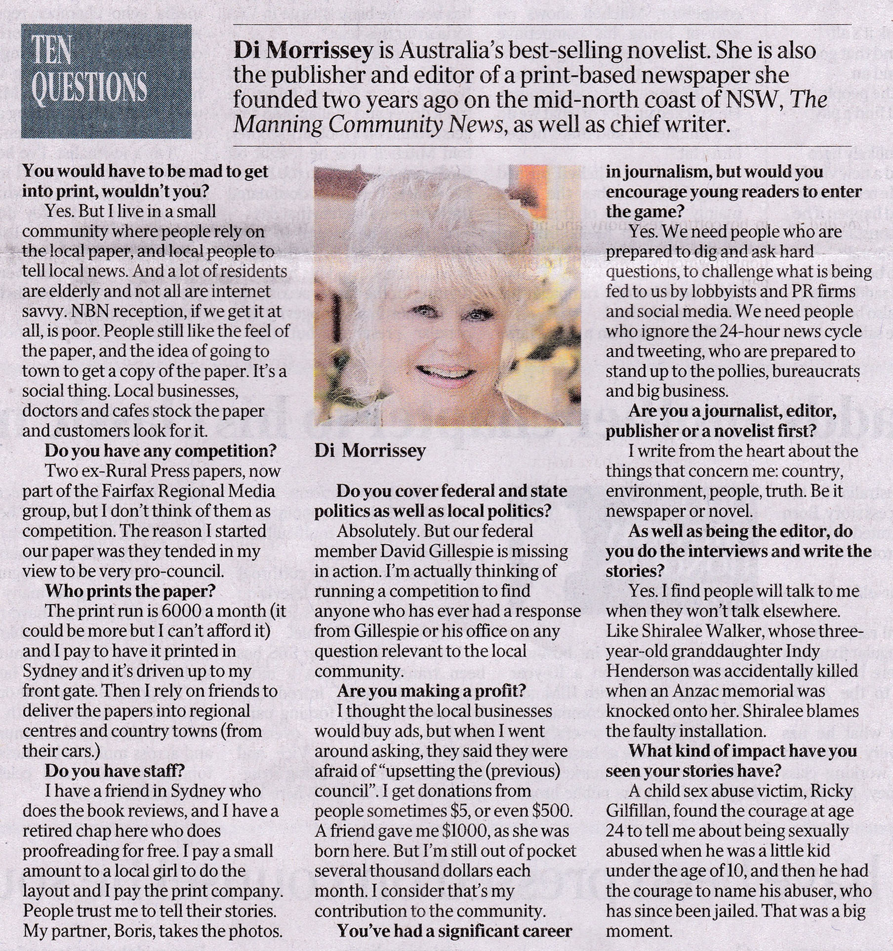  Article in The Australian June 12, 2017