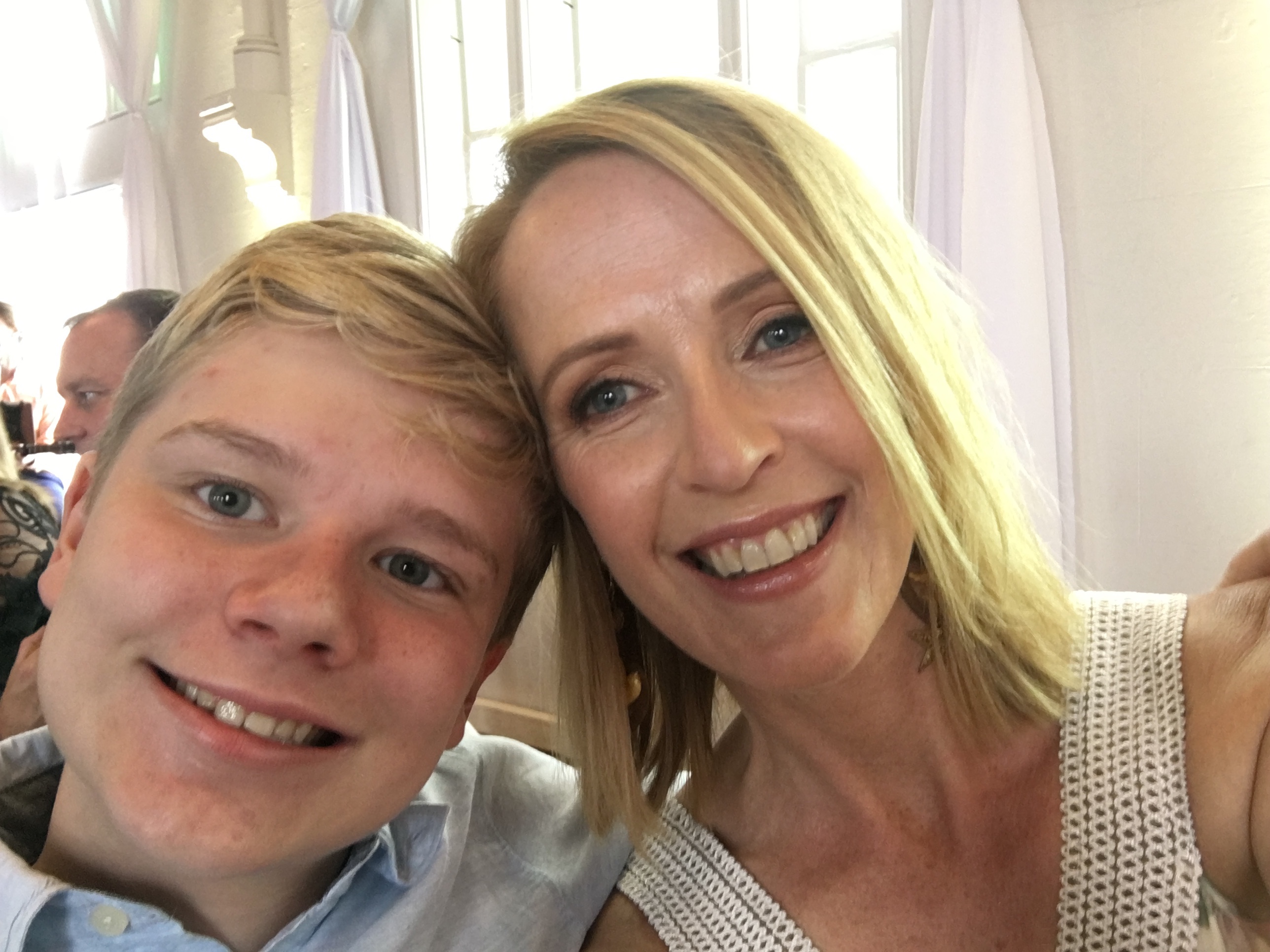  Her bright smile hides a heavy heart