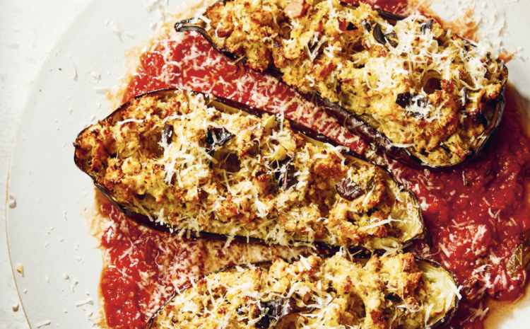  Rosemary’s read-stuffed eggplants